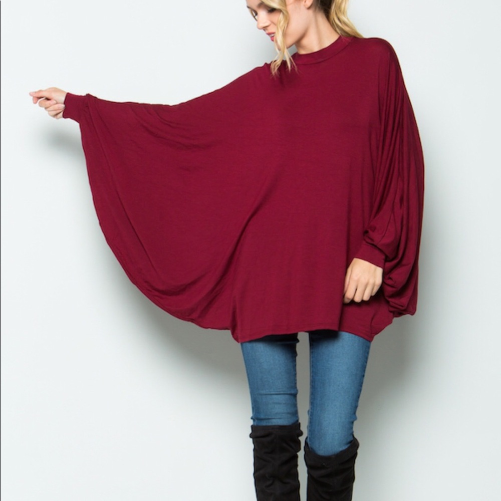 LAST‼️TEAL COLOR!! OVERSIZED Poncho tunic- top - Picture 6 of 10